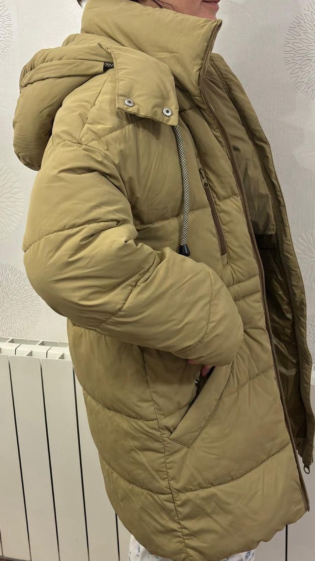 Plumífero Bimba y Lola Beige/Verde Oliva