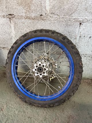 Rueda Pit Bike 14 con Llanta Azul