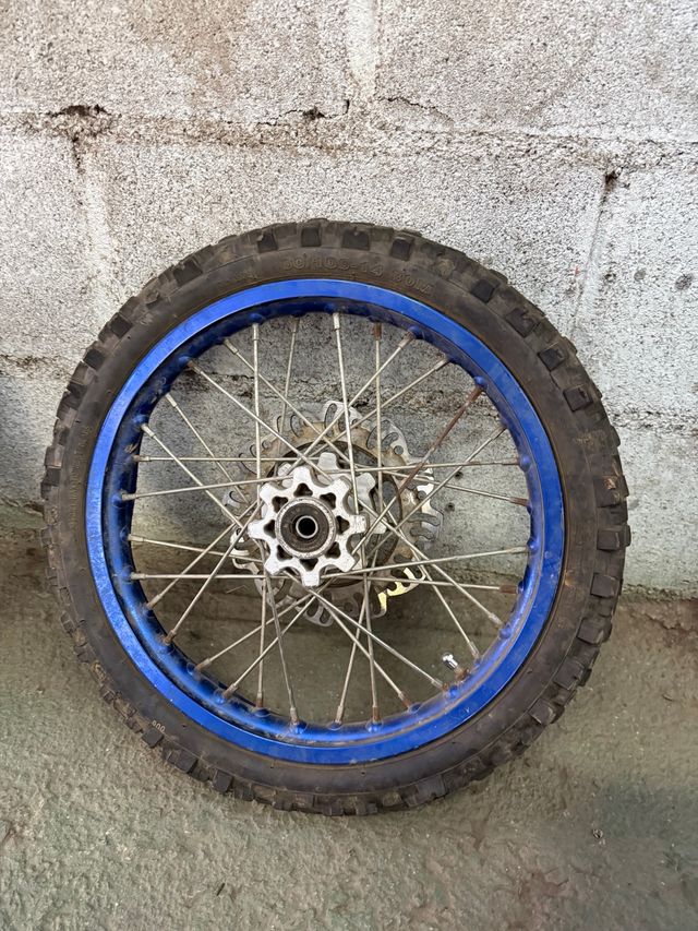 Rueda Pit Bike 14 con Llanta Azul