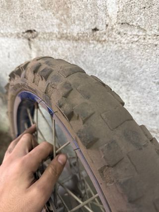 Rueda Pit Bike 14 con Llanta Azul