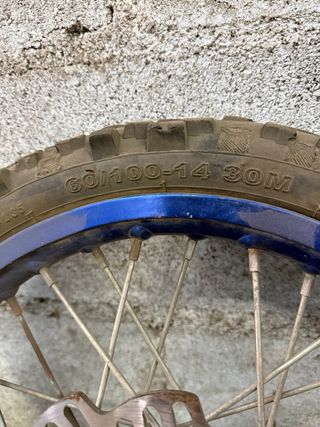 Rueda Pit Bike 14 con Llanta Azul