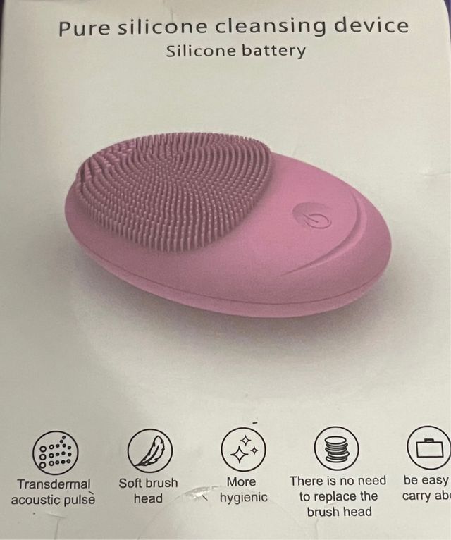 Limpiador facial silicona rosa