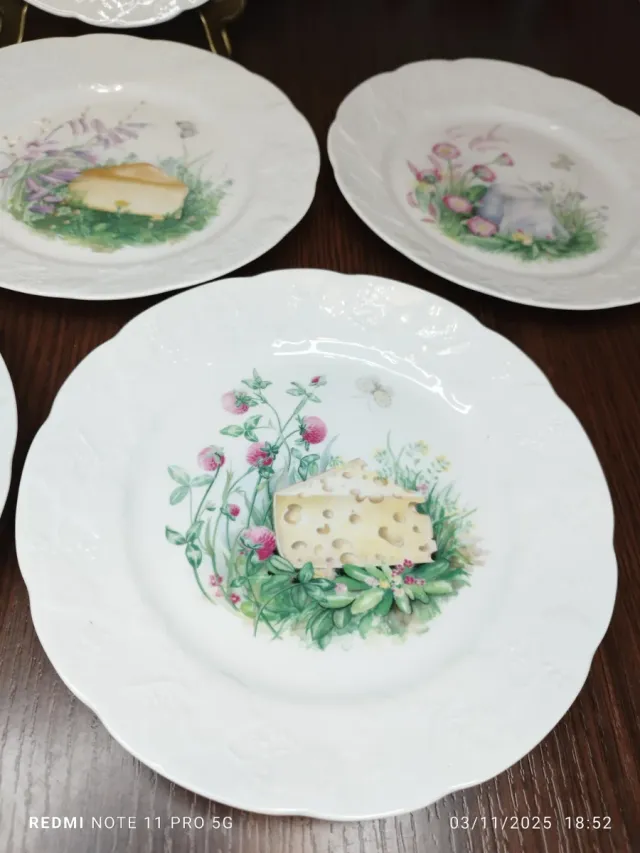 6 Platos Porcelana Francesa Vintage
