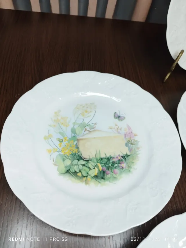 6 Platos Porcelana Francesa Vintage