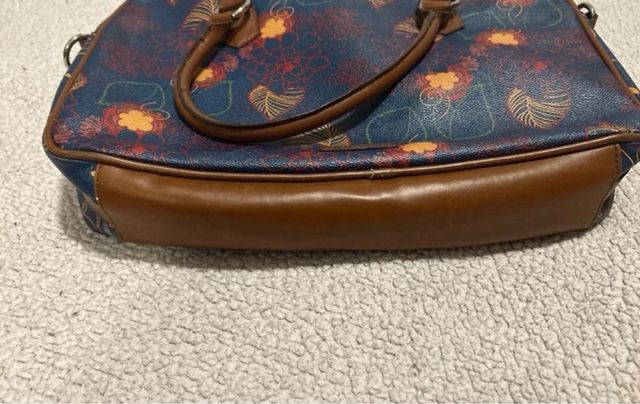 Mala de portátil Parfois floral azul