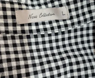 Vestido cuadros blanco y negro talla L