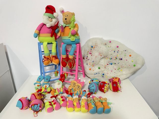 Muñecos Navideños Santa y Oso