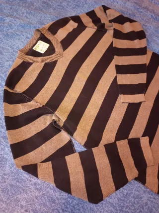 Maglione REDWOOD righe nero e grigio