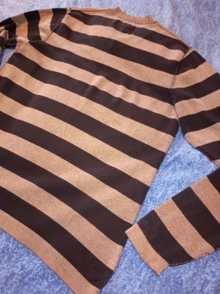 Maglione REDWOOD righe nero e grigio