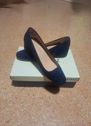 Zapatos de tacón azul MARYPAZ