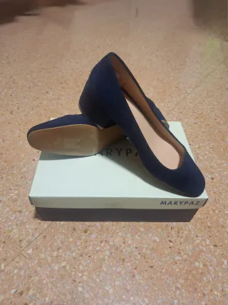 Zapatos de tacón azul MARYPAZ