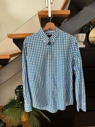 Camisa cuadros Roberto Verino azul y blanco