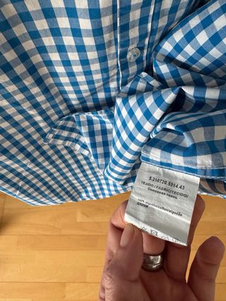 Camisa cuadros Roberto Verino azul y blanco