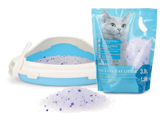 Bandeja Sanitaria Gatos Azul y Blanca