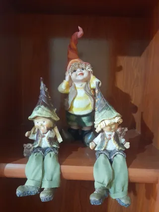 Conjunto de 3 Duendes Decorativos