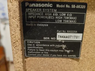 Casse acustiche Panasonic argento