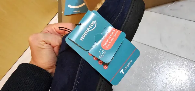 Pantofole Hometops Uomo Blu/Beige