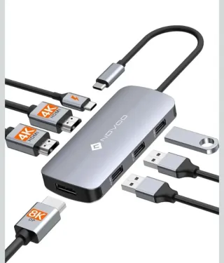 Estación de Carga USB C Triple HDMI NOVOO