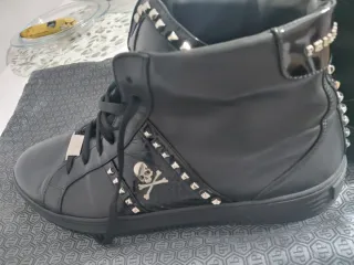 Zapatillas Philipp Plein Negras con detalles pytho