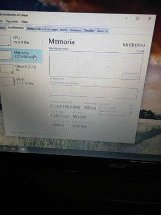 Ordenador Portátil ACER Intel Core i5, 8RAM, Win11