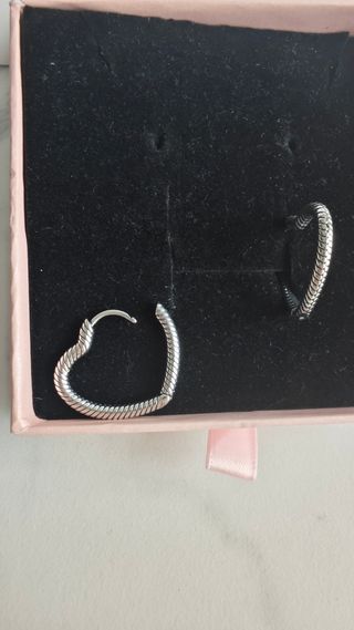 Pendientes Corazón Plata Ley S925