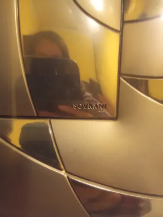 Quadro Cavallo Oro Argento Metallo Vetro .