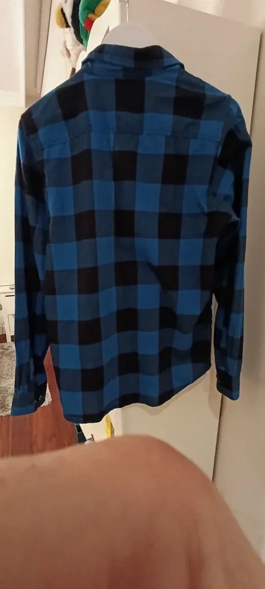 Camisa cuadros azul Jack Jones 164cm