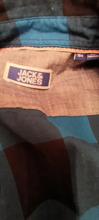 Camisa cuadros azul Jack Jones 164cm