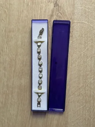 Pulsera de plata y nacar