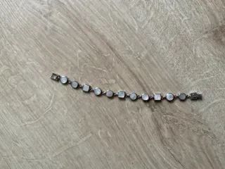 Pulsera de plata y nacar