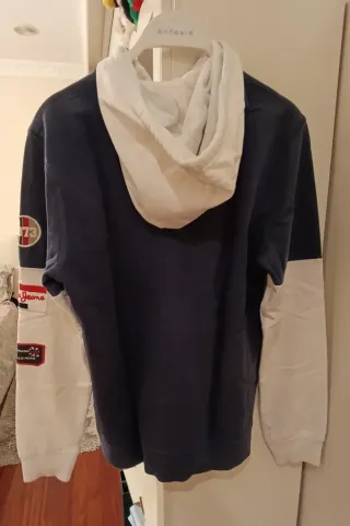 Sudadera Pepe Jeans azul y blanca Talla XL