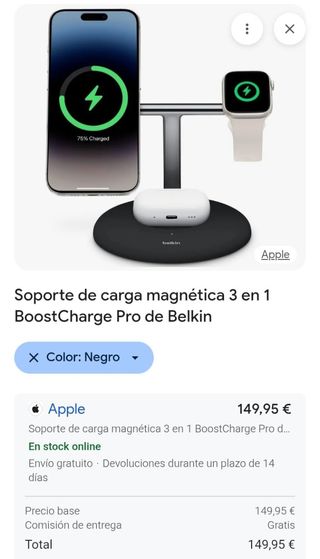 Caricabatterie wireless Belkin 3 in 1