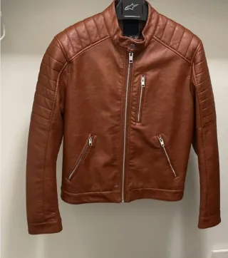 Chaqueta H&M Cuero Marrón Talla XS