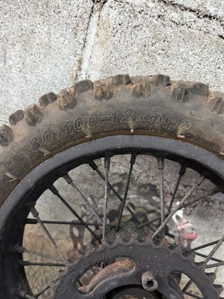 Rueda Pit Bike con Llanta Negra 80/100-12