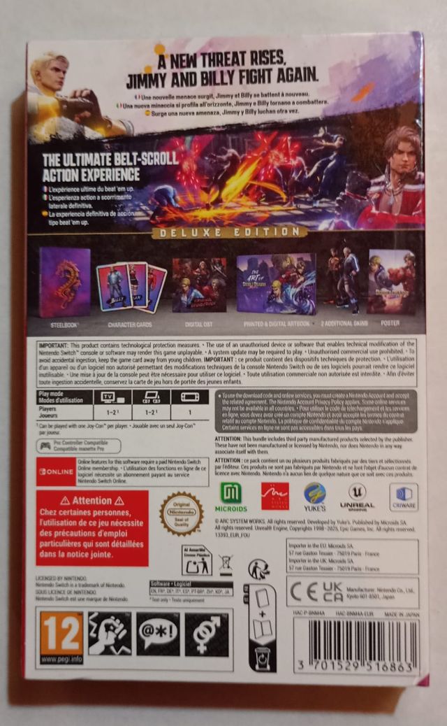 Double Dragon Revive Deluxe Switch Precintado