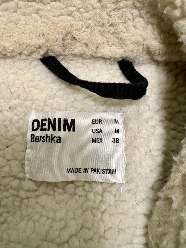 Cazadora vaquera negra forrada hombre