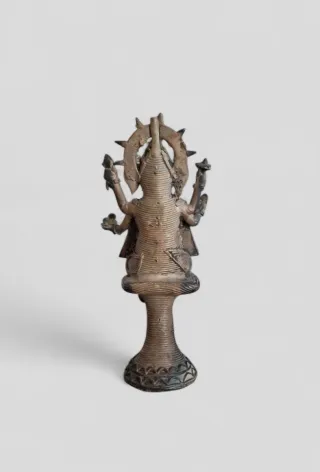 Escultura Ganesha Bronce Macizo Antigua