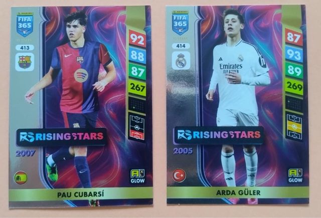 Cromos FIFA Rising Stars Pau Cubarsí Arda Güler