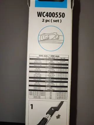 Oximo WC400550 Escovas Limpa Vidros Peugeot 308