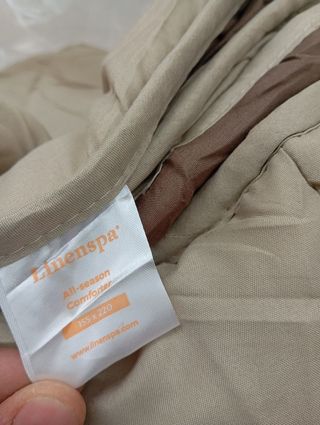 Edredón Nórdico Linenspa Microfibra Beige/Marrón