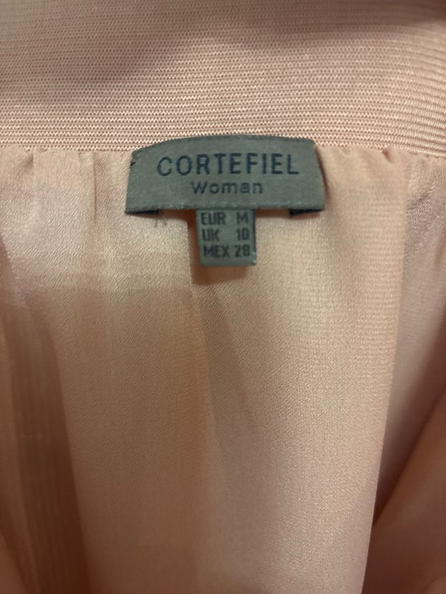 Falda Cortefiel plisada rosa M