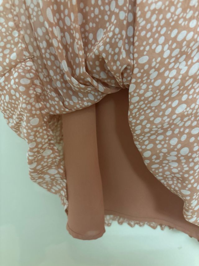 Falda Cortefiel plisada rosa M