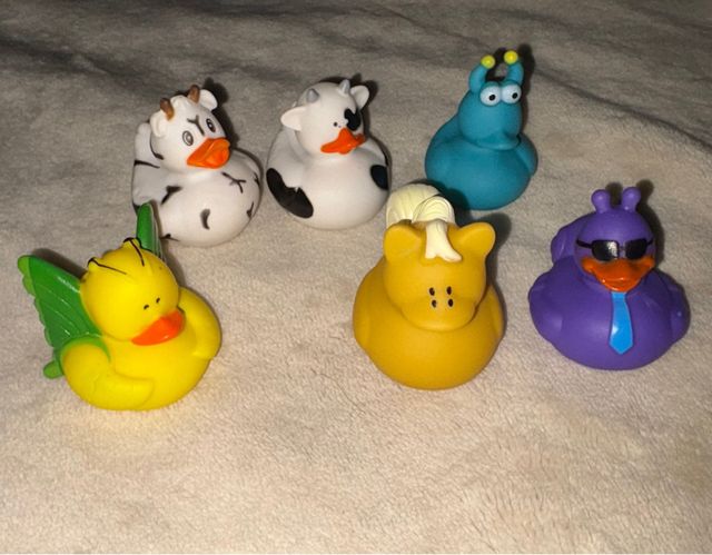 Set di 6 anatre di gomma