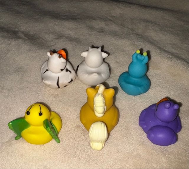 Set di 6 anatre di gomma