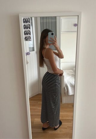 Falda larga Shein rayas megra talla M