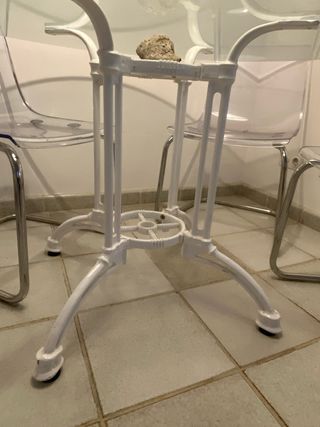 Tavolo rotondo in vetro 125 cm e sedie