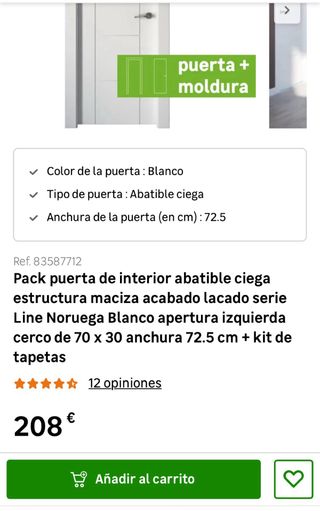 Puerta blanca moderna