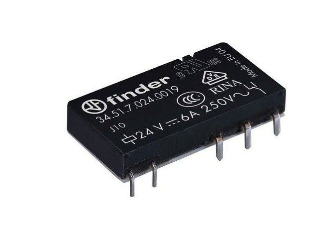 Bolsa con 5 relés. Finder 24V= 6A 250V.