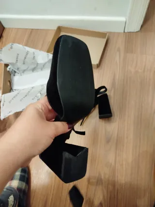 Zapatos tacón terciopelo