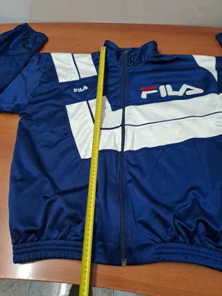 Chaqueta Vintage Fila Hombre Azul/Blanco